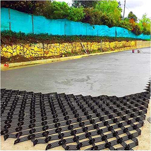 Garden Retaining Wall Grid Kiesstabilisierungsgitter, Schlammhangkontrolle, Einfahrtsgitter, Bodenstützgitter, durchlässiges HDPE-Material, Pflasterstein-Bodenstabilisierungsgitter for Gehwege, 5 cm d von ROBAUN