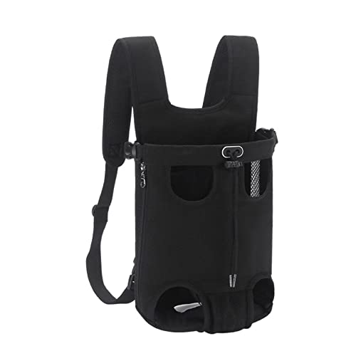 Haustierbedarf Hund Rucksack Haustier Reisen im Freien Handtaschen Katze atmungsaktiv Transport Mesh Tragbare Falttasche (Farbe: Schwarz, Größe: 31-38 cm) von ROBAUN