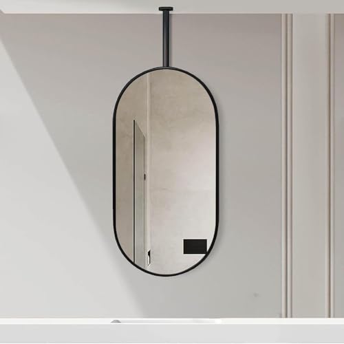 ROBAUN Badezimmer-Kosmetikspiegel, dekorative Spiegel zur Deckenmontage, Wand-Schminkspiegel, Moderne Rasierspiegel, ovaler Spiegel for Aufhängen an der Decke(27.6" L x 15.8" W) von ROBAUN