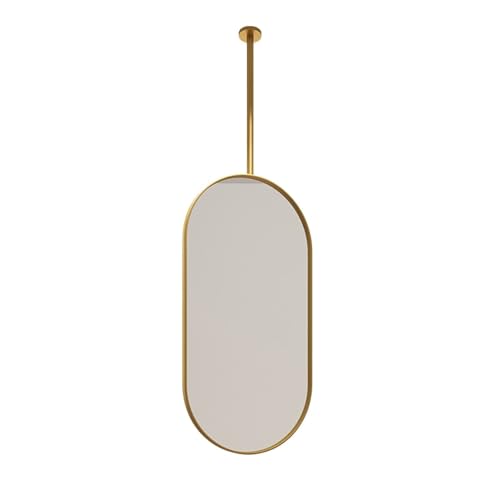 ROBAUN Deckenmontierter Spiegel mit Hängestange for Zuhause, Hotel, Badezimmer, Schminkspiegel, dekorativer Spiegel, Gold(27.6" L x 19.7" W) von ROBAUN
