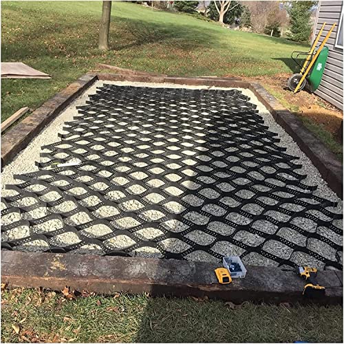 ROBAUN Garden Retaining Wall Grid Bodengitter for Landschaftsbauprojekte an steilen Hängen, durchlässiges Waben-HDPE-Kiesgitter, Stabilisierungsgitter aus kleinen Steinen(2x8m/6.5x26ft) von ROBAUN