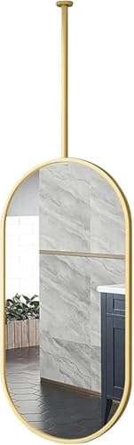 ROBAUN Goldener Schminkspiegel for das Badezimmer, Deckenspiegel mit Aufhängestange, Wandspiegel, dekorativer Rasierspiegel for das Waschzimmer(27.6" L x 19.7" W) von ROBAUN