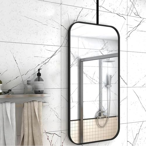 ROBAUN Rechteckiger Spiegel - Deckenmontierter Wandspiegel for das Badezimmer im Hotel zu Hause - Anpassbarer Ausleger(27.6" L x 19.7" W) von ROBAUN