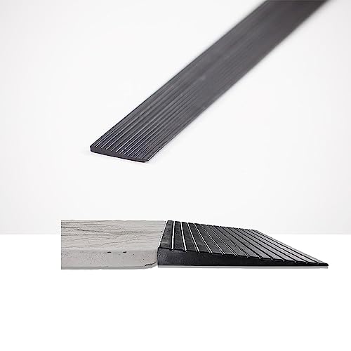 Schwellenrampen Gummi, Türschwellenrampe 1–3,5 cm hoch, Bordsteinschwellenrampe Innenbereich für Rollstuhl-Roller-Kehrroboter, einfach tragbarer, über Türstufen zugänglicher Kanal (Größe : 2x8cm/0.79 von Niceter