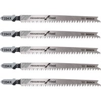 Bosch - Stichsägeblätter t 234 x 5 Stück 2608633528 für Weichholz Spanplatten von Bosch