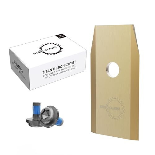 ROBO CLAWS 33x Titan Ersatzmesser für Mähroboter – Mit Aufbewahrungsbox & T25 Torx Schrauben mit Sicherungslack – Passend für Navimow, Husqvarna, Gardena, Yard Force – Rostfrei & bruchsicher von ROBO CLAWS