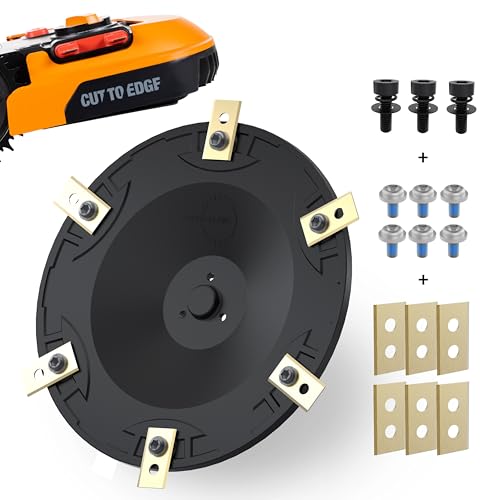 ROBO CLAWS® Mähroboter Messerteller für Worx Landroid L800 & L1000 (ab Baujahr 2020) | inkl. 6 Titan-Klingen & Schrauben | glasfaserverstärkte Tuning-Drehscheibe | Rasenroboter Zubehör von ROBO CLAWS