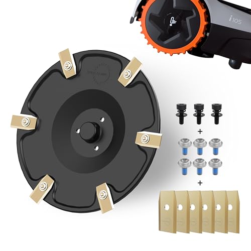 ROBO CLAWS® Mähroboter Messerteller kompatibel mit Segway Navimow i105E, i108E & i110N | inkl. 6 Titan-Klingen & Schrauben | Mähroboter-Messerscheibe | glasfaserverstärkt | Rasenroboter Zubehör von ROBO CLAWS