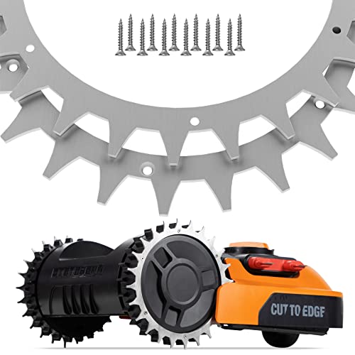 ROBO CLAWS® Worx Landroid S und M Modelle Premium Edelstahl Spikes Rasenroboter Mähroboter Traktionsverbesserung Entgratete NEU 2021 Modell mehr Grip von ROBO CLAWS