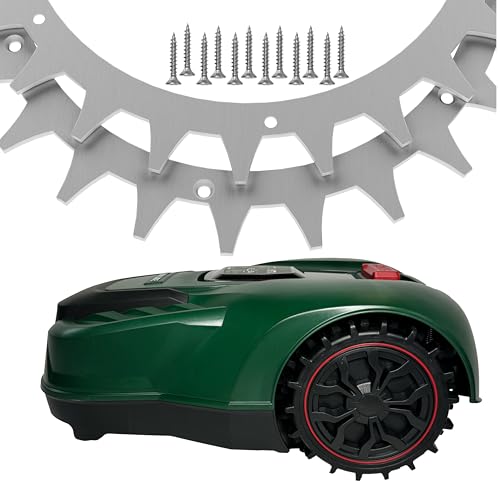 ROBO CLAWS Edelstahl Spikes für Parkside Mähroboter PMRA/PMRDA/PAMR/PAMRS – 212 mm – Entgratet & mit 12x Edelstahlschrauben – Traktionsverbesserung für Rasenmäher – Rostfrei & Passgenau ROBO CLAWS Edelstahl Spikes für Parkside Mähroboter PMRA/PMRDA/PAMR/PAMRS – 212 mm – Entgratet & mit 12x Edelstahlschrauben – Traktionsverbesserung für Rasenmäher – Rostfrei & Passgenau von ROBO CLAWS