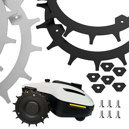 ROBO CLAWS Spikes für MAMMOTION YUKA Mini – Premium Black Line – Schwarz beschichtet – Edelstahl – Versenkte Schrauben – Traktionshilfe für Mähroboter – Rasenpflege Zubehör (Schwarz) von ROBO CLAWS