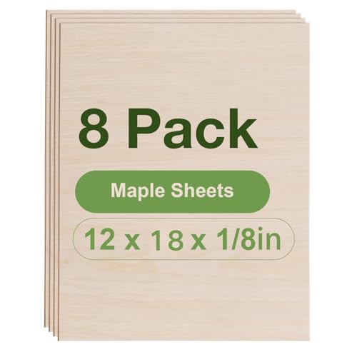 ROBOTIME Sperrholzplatte 3mm A3 Ahorn Holzplatte Zuschnitt Nach Maß,Multiplex Platte Holz Laser Leimholzplatte Laserschnitt, CNC Router, Durchbrochenes 10 Stück 30×42cm von ROBOTIME