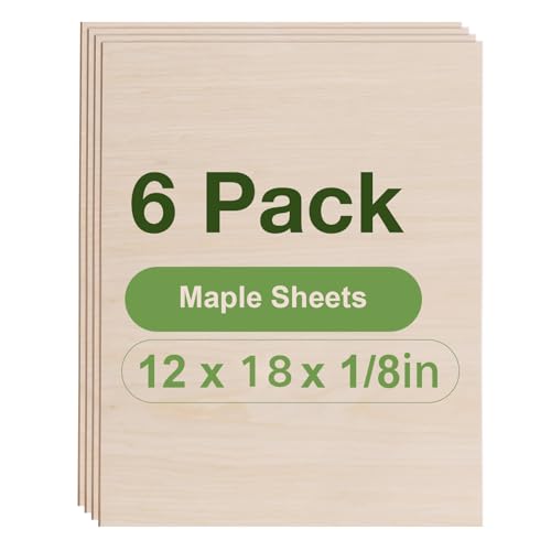 ROBOTIME Sperrholzplatte 3mm A3 Ahorn Holzplatte Zuschnitt Nach Maß,Multiplex Platte Holz Laser Leimholzplatte Laserschnitt, CNC Router, Durchbrochenes 8 Stück 30×42cm von ROBOTIME