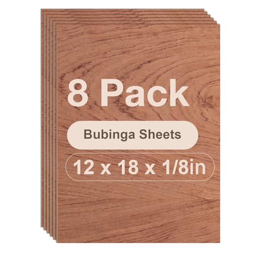 ROBOTIME Sperrholzplatte 3mm A3 Bubinga Holzplatte Zuschnitt Nach Maß,Multiplex Platte Holz Laser Leimholzplatte Laserschnitt, CNC Router, Durchbrochenes 8 Stück 30×42cm von ROBOTIME