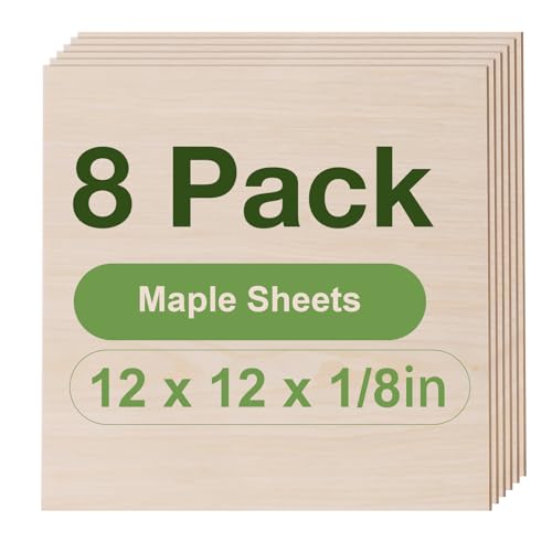 ROBOTIME Sperrholzplatte 3mm Ahorn Holzplatte Zuschnitt Nach Maß,Multiplex Platte Holz Laser Leimholzplatte Laserschnitt, CNC Router, Durchbrochenes 30CM*30CM 8 Stück ROBOTIME Sperrholzplatte 3mm Ahorn Holzplatte Zuschnitt Nach Maß,Multiplex Platte Holz Laser Leimholzplatte Laserschnitt, CNC Router, Durchbrochenes 30CM*30CM 8 Stück von ROBOTIME