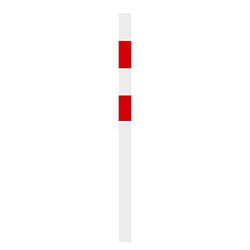ROBUSTO Absperr-Pfosten, aus Stahl, zum Einbetonieren, rot/weiß, 7 x 7 cm, 140 cm, aus Stahl, Art.-Nr. 71109 von ROBUSTO