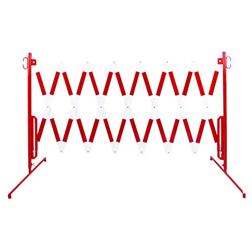 ROBUSTO Scherensperre Flachstahl bis 4,30 m ausziehbar, 2 Ösen, rot/weiß, aus Stahl, Art.-Nr. 50632 von ROBUSTO