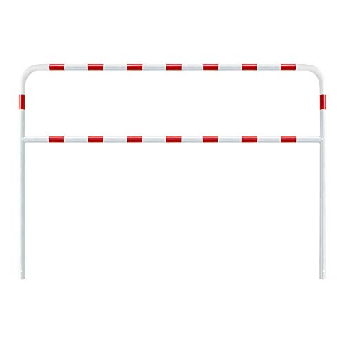 ROBUSTO Wegesperre, 100 cm hoch, 200 cm breit, rot/weiß, zum Einbetonieren, aus Stahl, Art.-Nr. 607146 von ROBUSTO