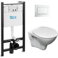 Roca - WC-Pack Vorwandelement Active + Cersanit S-line Pro Wand-WC + Betätigungsplatte ( ActiveS-LinePro-1-DE) von ROCA