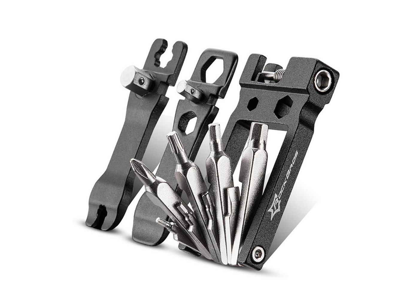 ROCKBROS Fahrradwerkzeugset Fahrrad Multifunktionswerkzeug, Faltbare, (1-tlg), Reparatur Werkzeug Set aus Edelstahl, 20-in-1 Multitools von ROCKBROS