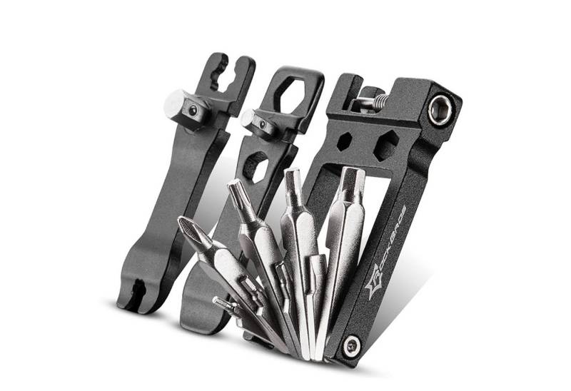 ROCKBROS Fahrradwerkzeugset Fahrrad Multifunktionswerkzeug, Faltbare, (1-tlg), Reparatur Werkzeug Set aus Edelstahl, 20-in-1 Multitools von ROCKBROS