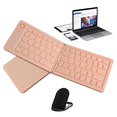 ROCKIA Faltbare Tastatur, tragbar, faltbar, für die meisten Tablets, Laptops und Smartphones, einfaches Umschalten von bis zu 3 Geräten von ROCKIA
