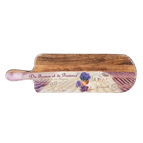 Französisch Lavendel Lavendel Provence hölzerne Küche Schneidebrett, Original rustikale dekorative Land Landhaus Untersetzer, 50 Cm von ROCKING GIFTS