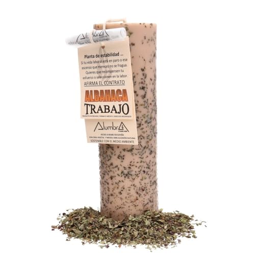 Handgefertigte Kerze mit Basilikum, ideal für Meditation und Entspannung, Raumduft mit natürlichem Duft, lange Lebensdauer, handgefertigt von ROCKING GIFTS