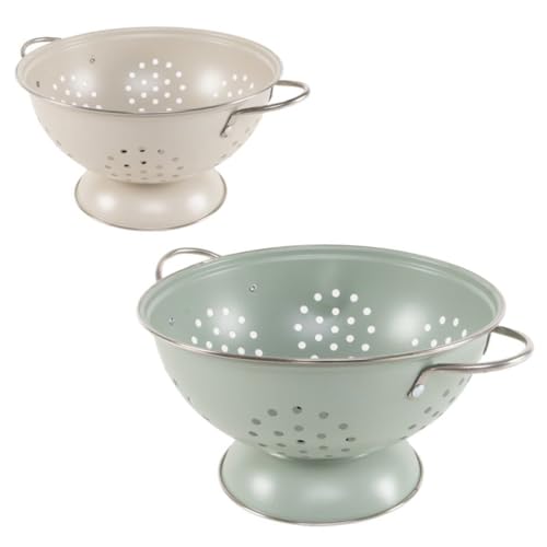 ROCKING GIFTS 2er-Set Küchensieb, klassisches Design, rund, Metallsieb für Nudeln, Obst und Gemüse, 2 Farben, Grün und Beige, 24 cm ROCKING GIFTS 2er-Set Küchensieb, klassisches Design, rund, Metallsieb für Nudeln, Obst und Gemüse, 2 Farben, Grün und Beige, 24 cm von ROCKING GIFTS