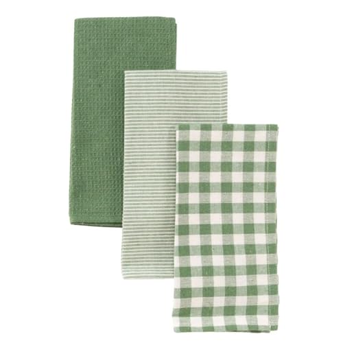 ROCKING GIFTS 3er-Set Geschirrtücher aus Baumwolle, Grün und Weiß, 50 x 50 cm ROCKING GIFTS 3er-Set Geschirrtücher aus Baumwolle, Grün und Weiß, 50 x 50 cm von ROCKING GIFTS