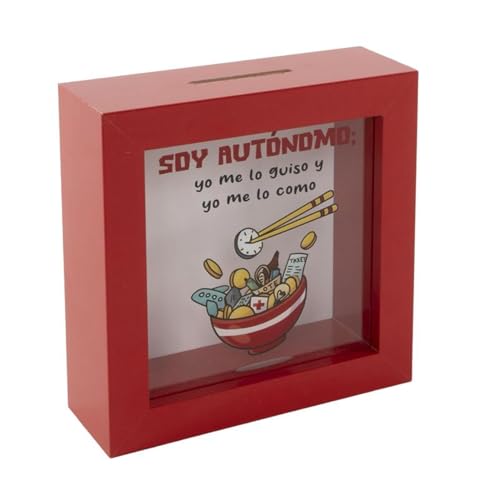 ROCKING GIFTS Autonome Spardose aus Holz, 15 x 15 x 5 cm, Spardose, Geldbeutel, dekoratives Geschenk für Kinder von ROCKING GIFTS