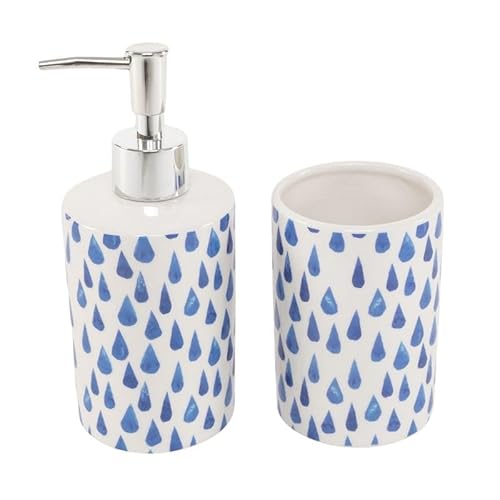 Badezimmer Set Badezimmer Seifenspender & Becher Drops von ROCKING GIFTS