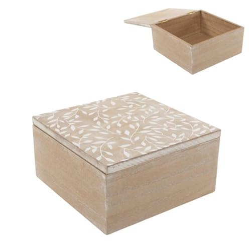 ROCKING GIFTS Blattbox, 16 x 16 cm, Holz, zur Aufbewahrung von Büros von ROCKING GIFTS