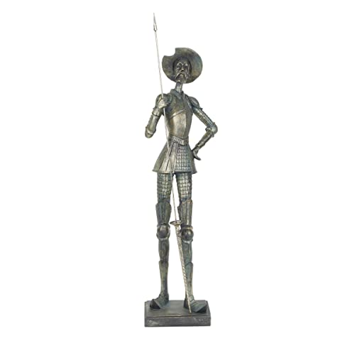 ROCKING GIFTS Don Quijote Dekorative Figur aus versilbertem Harz, Ornament Elegante Dekoration Spanien, 57 cm von ROCKING GIFTS