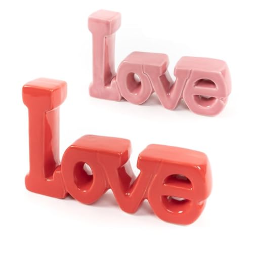 ROCKING GIFTS Figur Buchstaben Love x2 Modelle Raumdekoration Holz 17 x 10 cm von ROCKING GIFTS