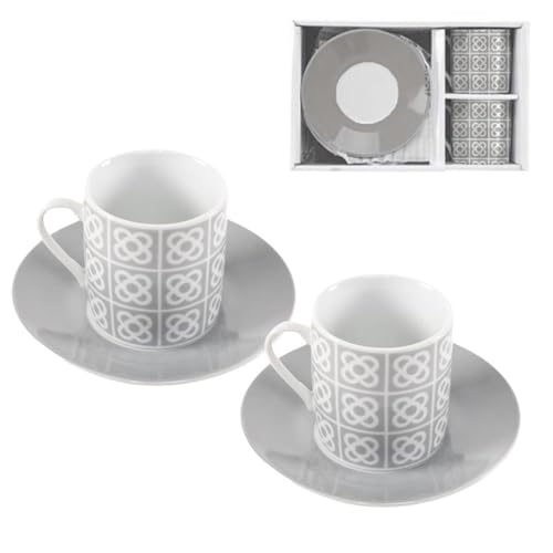 ROCKING GIFTS Kaffeeservice 2 x 75 ml Panot Barcelona Porzellan - Teeservice Frühstück Küche Zuhause von ROCKING GIFTS