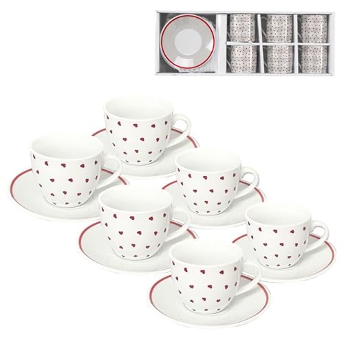 ROCKING GIFTS Keramik-Kaffeeset, 6 x 90 ml, 24 x 25 x 19 cm, Kaffeeset, Kaffeeservice von ROCKING GIFTS