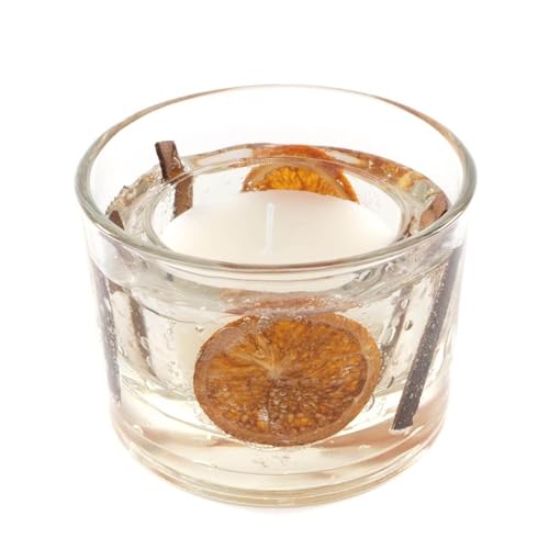 ROCKING GIFTS Kerze im Glas mit aromatischem Gelee, Orange und Zimt, Kerzenhalter aus Glas, 8 x 11 cm ROCKING GIFTS Kerze im Glas mit aromatischem Gelee, Orange und Zimt, Kerzenhalter aus Glas, 8 x 11 cm von ROCKING GIFTS