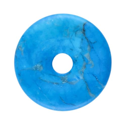 ROCKING GIFTS Kleiner gefärbter Howlite (Turquenit) Donut - Dekorativer Naturstein - Originelles Geschenk von ROCKING GIFTS