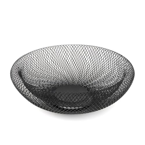 ROCKING GIFTS Obstkorb, Metall, Schwarz, 29 cm, Küchenaufbewahrung, Obst-Organizer, Tablett von ROCKING GIFTS