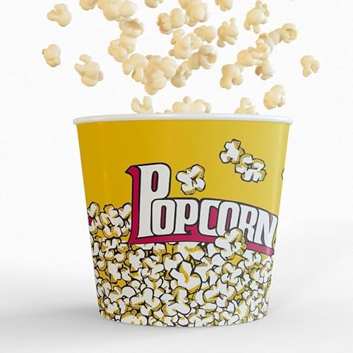 ROCKING GIFTS Popcorn-Eimer mit 2,8 l Fassungsvermögen für leckeres Popcorn zu Hause – ideal für Filme und Sportveranstaltungen – einfach zu bedienen und zu reinigen von ROCKING GIFTS