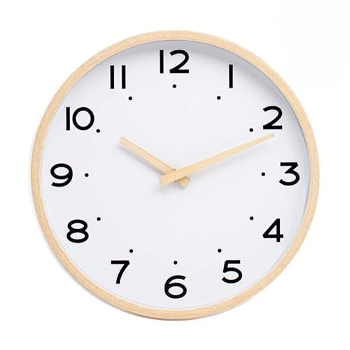 ROCKING GIFTS Runde Wanduhr aus Kunststoff in Holzoptik, beige, mit leisem Uhrwerk, moderne und minimalistische Wanddekoration, 30 cm ROCKING GIFTS Runde Wanduhr aus Kunststoff in Holzoptik, beige, mit leisem Uhrwerk, moderne und minimalistische Wanddekoration, 30 cm von ROCKING GIFTS