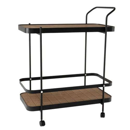ROCKING GIFTS Serviertisch aus schwarzem Holz, 81 x 66 cm, Heimdekoration von ROCKING GIFTS