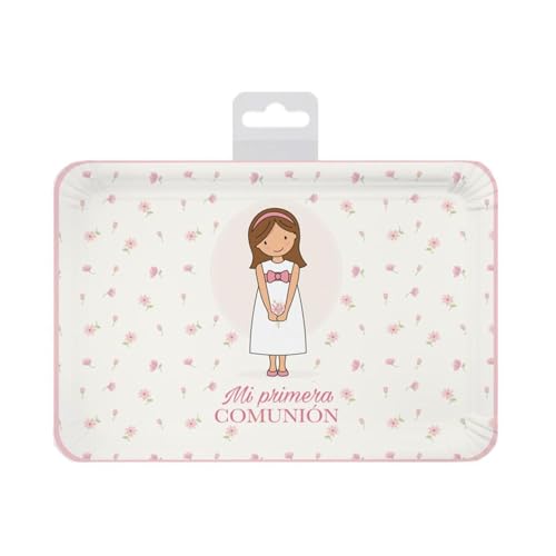 ROCKING GIFTS Set mit 2 Tabletts zur Kommunion für Mädchen, 25 x 34 cm, Papier, Dekoration für Partys, Hochzeiten von ROCKING GIFTS