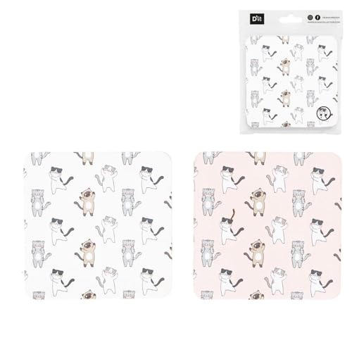 ROCKING GIFTS Set mit 2 Untersetzern mit Magnet für Metalltisch, niedliche Katzen, rutschfest, 9 cm ROCKING GIFTS Set mit 2 Untersetzern mit Magnet für Metalltisch, niedliche Katzen, rutschfest, 9 cm von ROCKING GIFTS