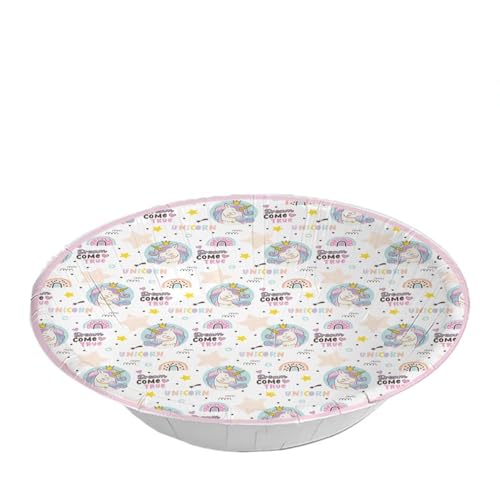 ROCKING GIFTS Set mit 6 tiefen Pappschalen, für Kuchen, Party, Geburtstag, Mädchen, rosa Einhörner, 17 cm ROCKING GIFTS Set mit 6 tiefen Pappschalen, für Kuchen, Party, Geburtstag, Mädchen, rosa Einhörner, 17 cm von ROCKING GIFTS