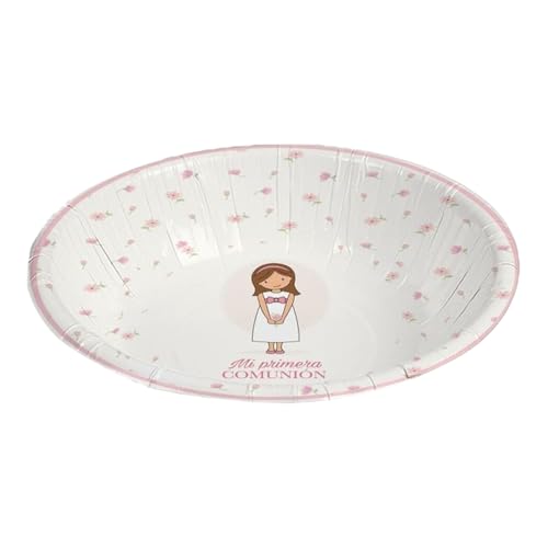 ROCKING GIFTS Set mit 6 tiefen Pappschalen, für Kuchen, Party, Kommunion, Mädchen, Weiß und Rosa, 17 cm ROCKING GIFTS Set mit 6 tiefen Pappschalen, für Kuchen, Party, Kommunion, Mädchen, Weiß und Rosa, 17 cm von ROCKING GIFTS