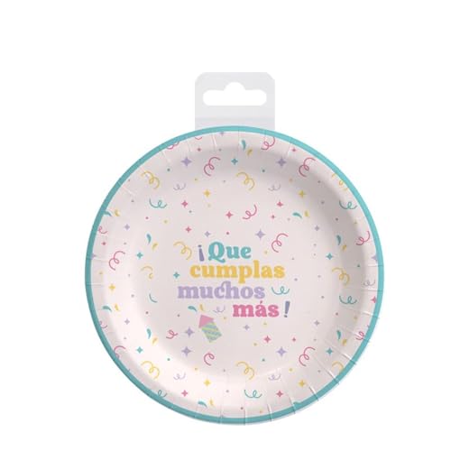 ROCKING GIFTS Set mit 8 kleinen Papptellern für Kuchen, Party, Geburtstag, buntes Konfetti, 18 cm ROCKING GIFTS Set mit 8 kleinen Papptellern für Kuchen, Party, Geburtstag, buntes Konfetti, 18 cm von ROCKING GIFTS