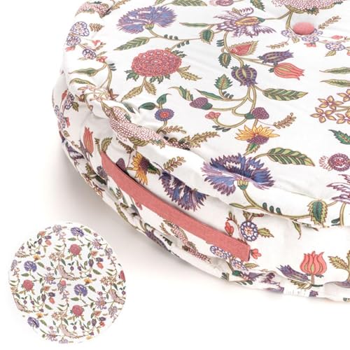 ROCKING GIFTS Sitzsack aus Baumwollstoff weiß mit bunten Blumen, rundes Bodenkissen mit Griff, 60 cm ROCKING GIFTS Sitzsack aus Baumwollstoff weiß mit bunten Blumen, rundes Bodenkissen mit Griff, 60 cm von ROCKING GIFTS