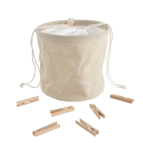 ROCKING GIFTS Tasche mit 20 Klammern und Haken, Kunststoff, Grau, 18 cm von ROCKING GIFTS